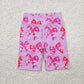 Baby Girl Toddler Checked Bows PInk Biking Shorts Bottoms RTS