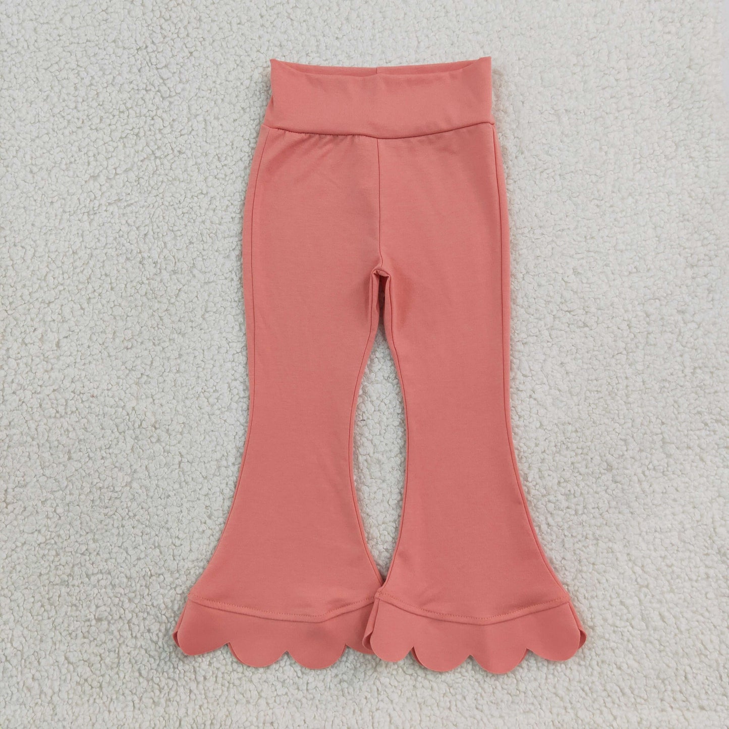 Baby Girls Kids Scalloped Pants Bottoms Cotton Pink Clothes RTS
