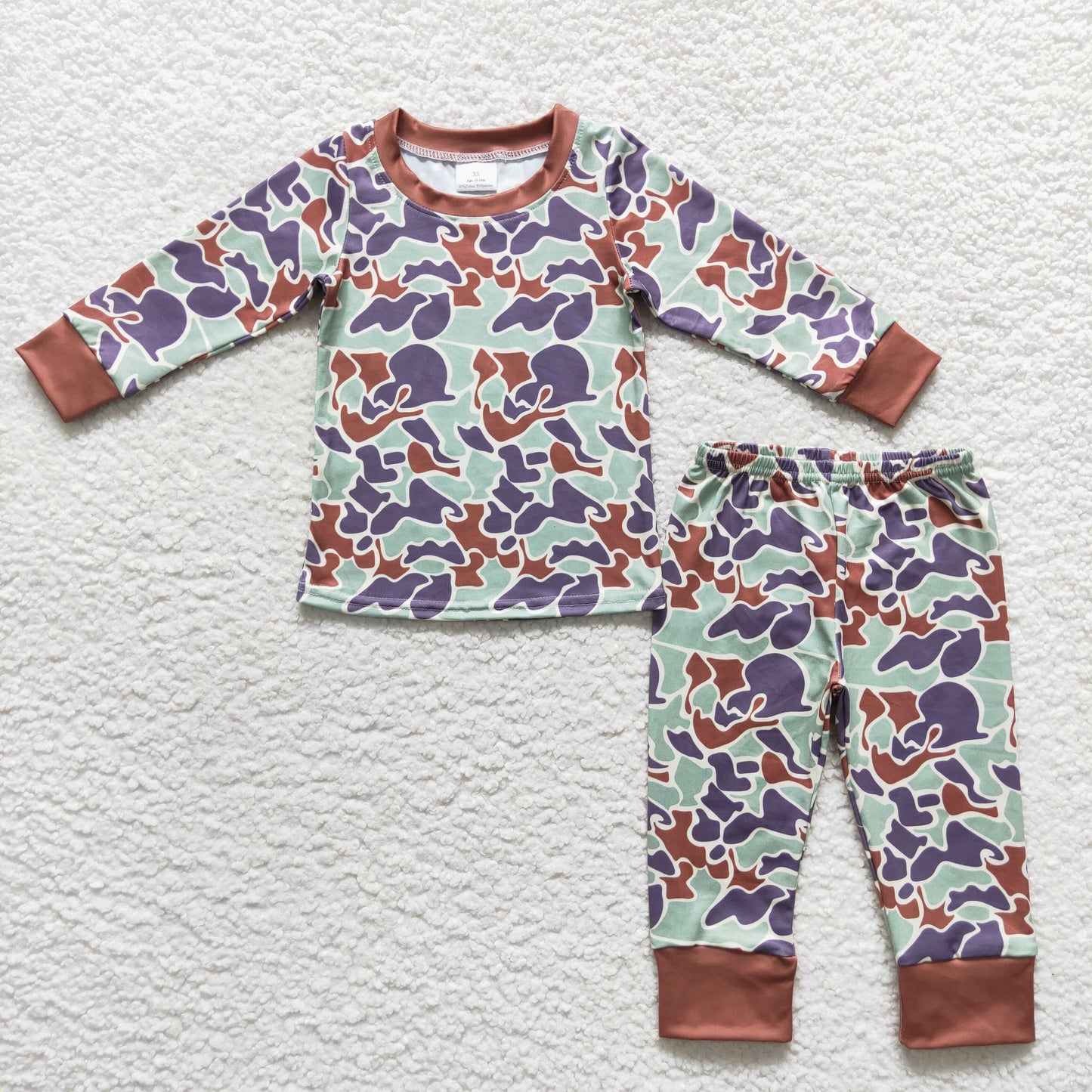 BLP0357 Baby Boy Long Sleeves Camo Pants Outfit Pajamas