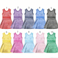 ( Moq 5 Each Style ) Sibling Baby Girls Kids Sleeveless Plaid Shorts Knee Length Dresses