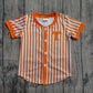 Baby Boy Kids Short Sleeves Orange Grey Stripes Shirt Team Tops RTS