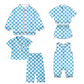 Baby Boy Sibling Blue Checkered Shirt Romper Set Moq 5