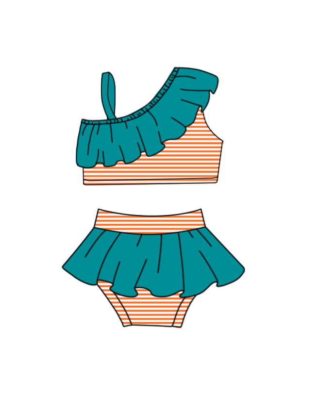 ( Moq 5 Each Style ) Baby Boys Girls Kids Team Sibling Jumpsuits Sets Swimsuits Green Clothes