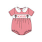 Baby Boy Team Red Checkered Short Sleeves Romper