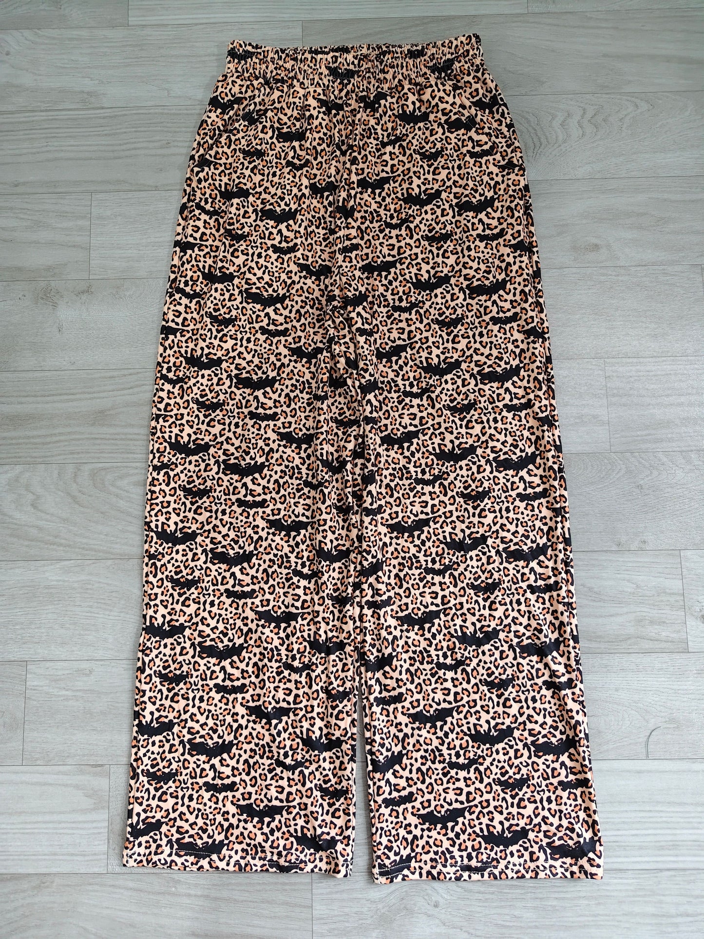 ( No moq ) Preorder Adult Women Halloween Bats Leopard Pants Bottoms Clothes