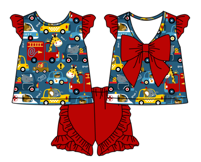 Baby Boy Girl Animals Sibling Matching Dress Romper Clothes Set ( Moq 5 Each style )