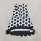 Baby Girls Kids Soccer Bows Scallop Yoga Active Black Dress RTS