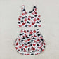 Baby Girl Sleeveless Football Stars Bows Cheer Tops Skort G Team Yoga Active Set RTS