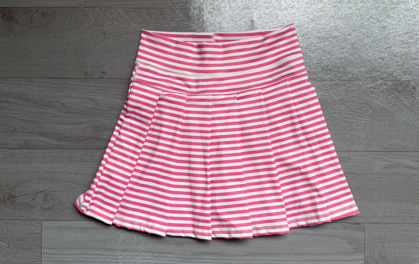 ( No moq ) Preorder Baby Girls Kids Pink Stripes Skirt Shorts Bottoms Yoga Active Clothes