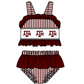( Moq 5 Each Style ) Baby Boys Girls Football Stripes Sibling Team Sets Swimsuits Clothes