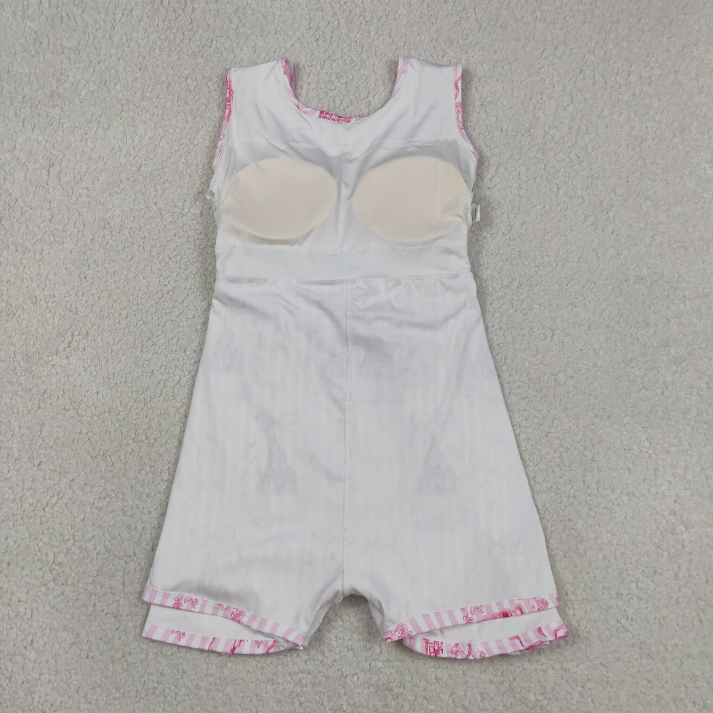 Baby Girls Kids Sleeveless Castles Bows Floral Shorts Knee Length Pink Dress RTS