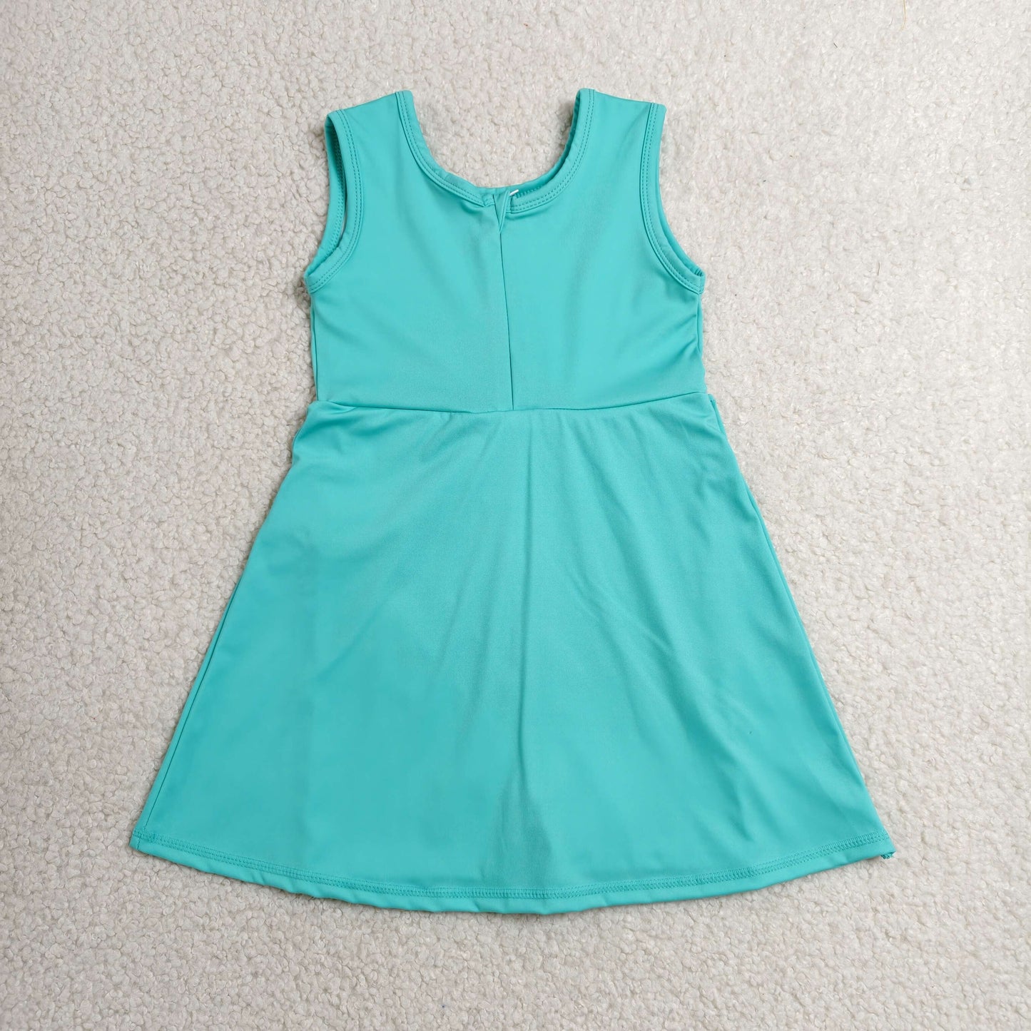 Baby Girls Kids Sleeveless Green Bow Shorts Knee Length Yoga Active Dress RTS