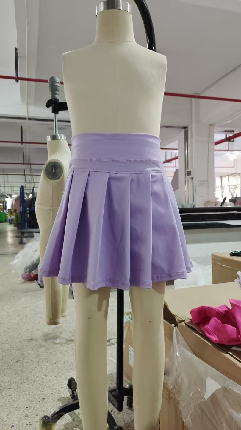 Baby Girl Toddler Purple Yoga Active Shorts Skirt Skorts Bottoms RTS