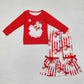 Baby Girl Long Sleeves Christmas Santa Red Top Bell Pants Clothes Set