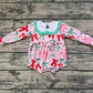 Baby Girl Long Sleeves Christmas Bows Bubble Romper