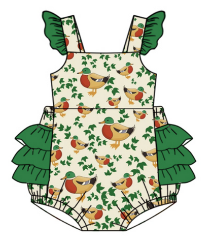 Baby Boy Girl Duck Sibling Matching Dress Romper Clothes Set ( Moq 5 Each style )