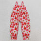 Baby Girl Sleeveless Strawberry Floral One Piece Romper