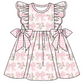Baby Boy Girl Flower Pink Bows Sibling Dress Romper Clothes Set ( Moq 5 Each style )11.30
