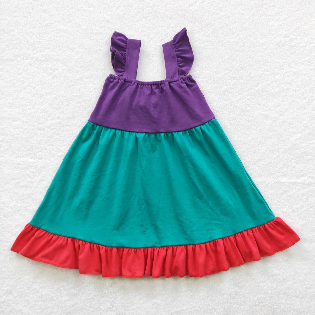 GSD0345 Baby Girl Short Sleeves Princess Bow Summer Green Dress