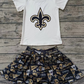 Baby Girl Short Sleeves White Shirt Shorts Skirt Outfit Team Set