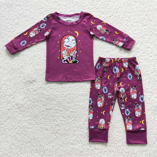 GLP0460 Baby Girl Long Sleeves Shirt Pants Halloween Outfit Pajamas