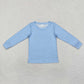 Baby Boy Long Sleeves Blue Fishing Tee Shirt Tops