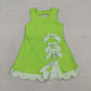 Baby Girls Sleeveless Bows Yoga Shorts Ruffle Knee Length Green Dress Scallop Clothes RTS