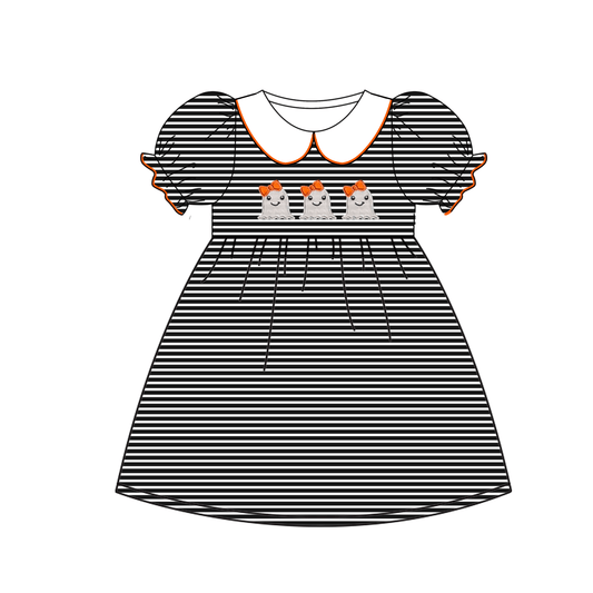 Baby Girl Halloween Ghost Stripes Dress