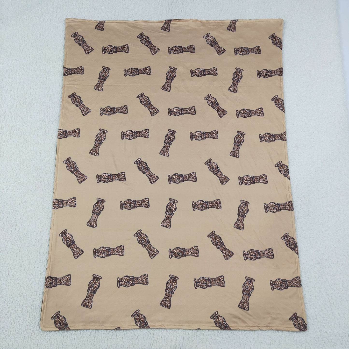 Baby Boys Kids Camo Tools Brown Blanket RTS