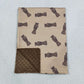 Baby Boys Kids Camo Tools Brown Blanket RTS