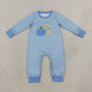Sibling Baby Boys Girls Embroidery Pumpkins Dogs Stripes Rompers Sets Thanksgiving Clothes RTS