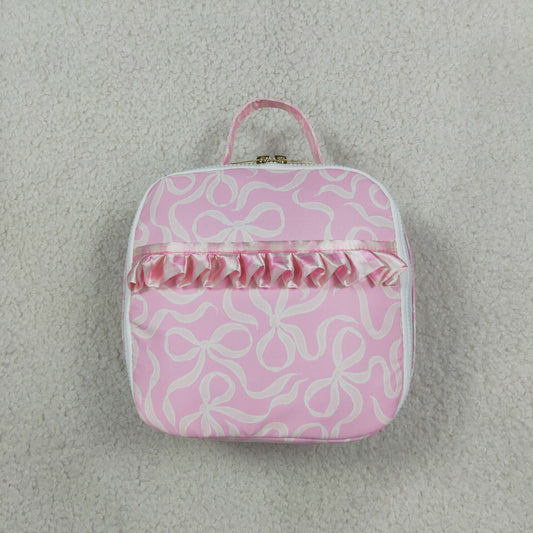 Baby Toddler Kids Bows Pink Ruffle Lunch Box Picnic Thermal Bag RTS