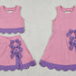 Sibling Baby Girls Kids Sleeveless Floral Bows Pink Skort Yoga Active Dress Set Clothes RTS