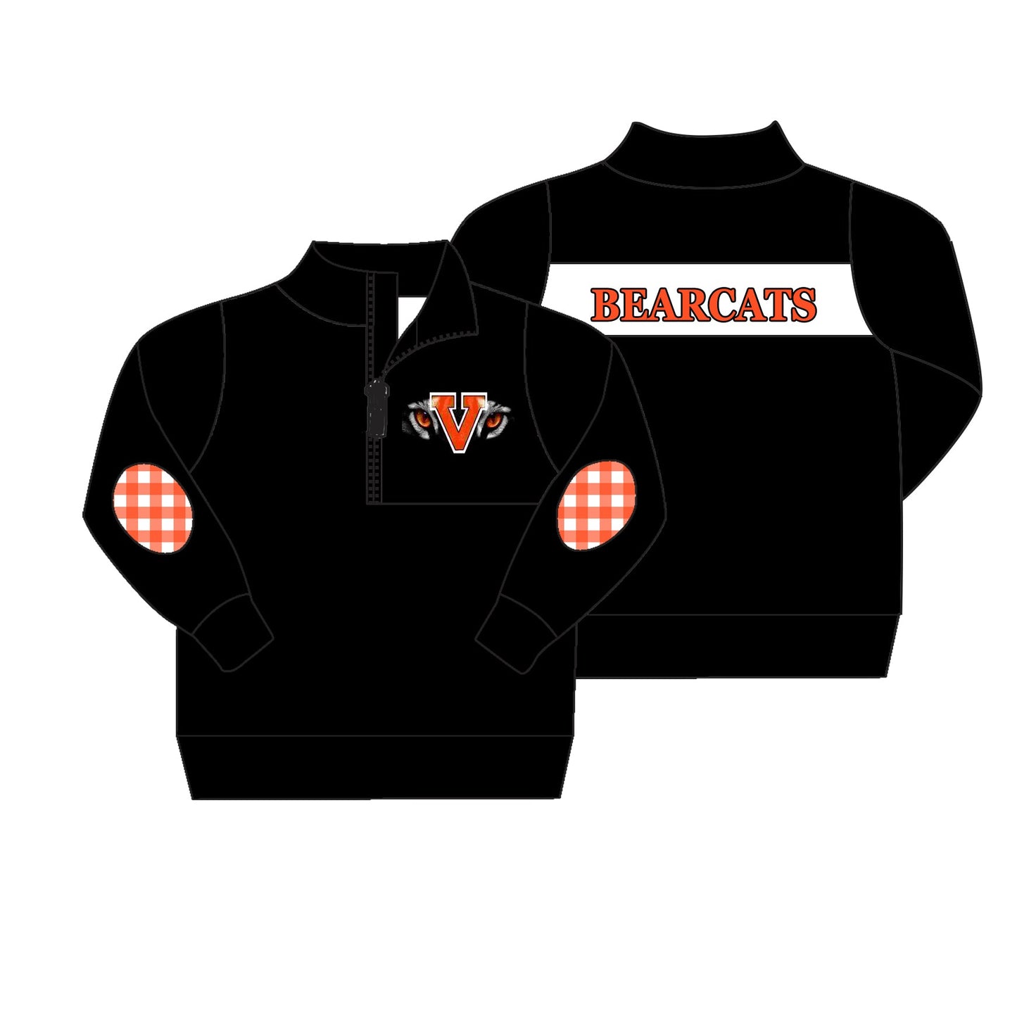 Baby Boy Long Sleeves Team Zipper Black Pullover Tee Shirt