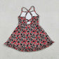 Baby Girls Kids Straps Dogs Camo Print Team Yoga Ruffle Knee Length Dress RTS