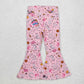 Baby Girl Pink Doll Western Bell Denim Pants Jeans