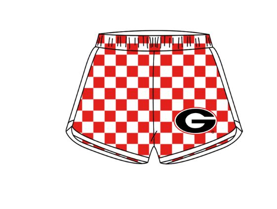 ( Moq 5 Each Style ) Baby Boys Girls Toddler Plaid Sibling Shorts Sets Team Red Clothing