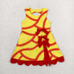 Baby Girls Kids Sleeveless Softball Red Bows Shorts Knee Length Dress RTS