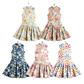 ( Moq 5 Each Style ) Sibling Baby Girls Kids Sleeveless Flower Knee Length Dresses Clothes