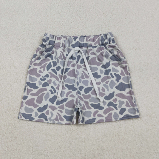 Baby Boy Kids Grey Camo Pockets Summer Shorts Bottom