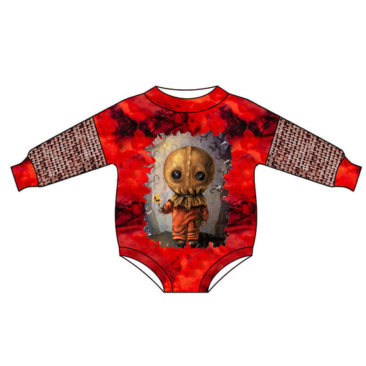 Baby Kids Red Tie Dye Halloween Bubble Romper