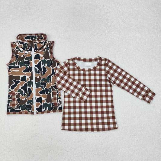 Baby Boy Camo Hunting Tops Vest 2pcs Set