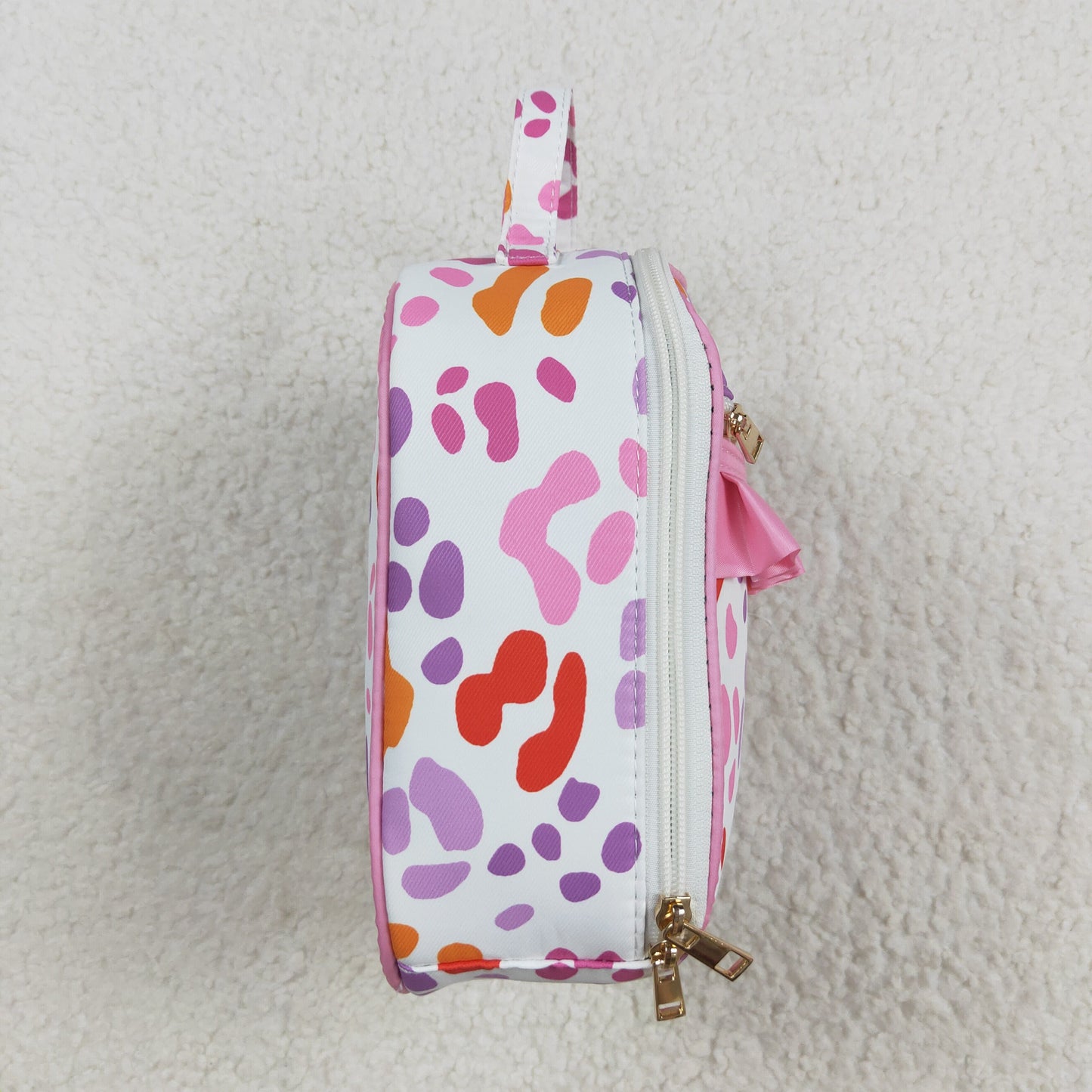 Baby Girl Kids Colorful Leopard Ruffle Lunch Box Picnic Thermal Bag RTS