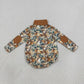 Baby Boys Infant Long Sleeves Camo Zipper Bubble Romper Clothes RTS