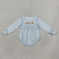 Sibling Baby Boys Toddler Baby Girls Infant Embroidery turkey Pumpkin Plaid Rompers Set Clothes RTS