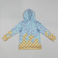 Baby Kids Toddler Long Sleeves Blue Candy Plaid Hoodie Team Shirt Tops RTS