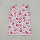 Baby Girls Kids Sleeveless Pink Mouths Valentine Vest Tops RTS