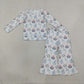 Baby Girls Kids Long Sleeves Pumpkins Bows Shirt Bell Pants Fall Set Clothes RTS