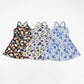 Sibling Baby Girl Sleeveless Football Bows Cheer Summer Yoga Active Dress Clothes RTS