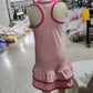 Baby Girl Sleeveless Yoga Active Pink Ruffle Knee Length Dress RTS
